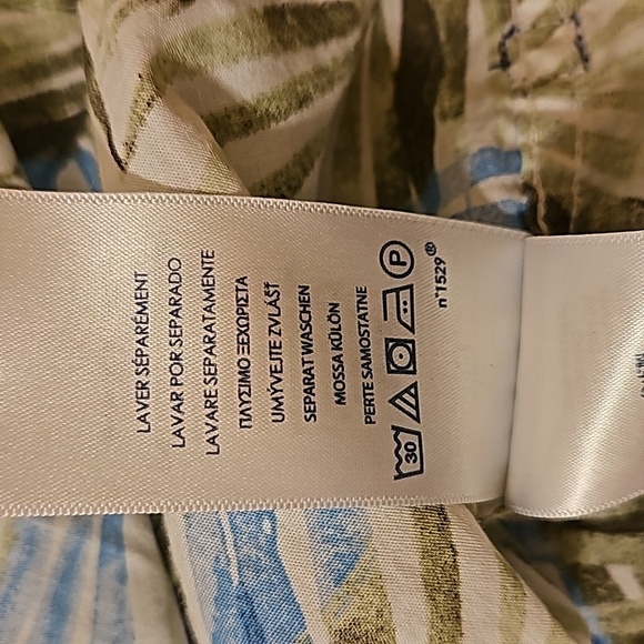 Chaps palm leaf design Men's button down shirt size XL - Picture 8 of 11